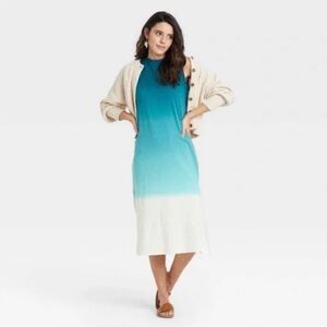 Universal threads blue ombré midi dress